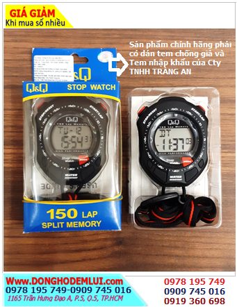 MF01J001Y, Đồng hồ bấm giờ 150Laps Q&Q MF01J001Y chính hãng Q&Q Japan (Tập đoàn Citizen_Nhật) Bảo hành 01 năm